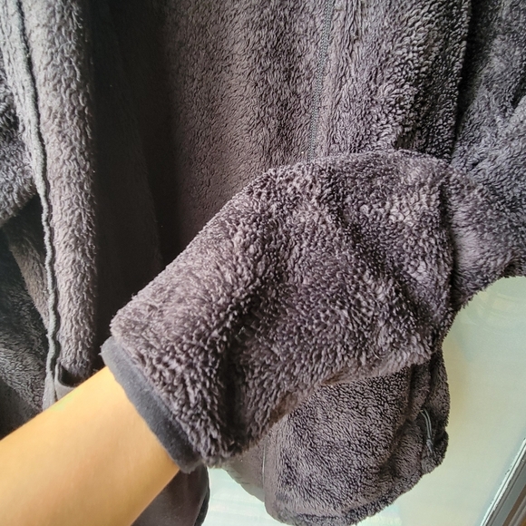 The North Face Women's Osito Fleece Jacket Large Full Zip Black Pockets Fuzzy - Picture 8 of 10